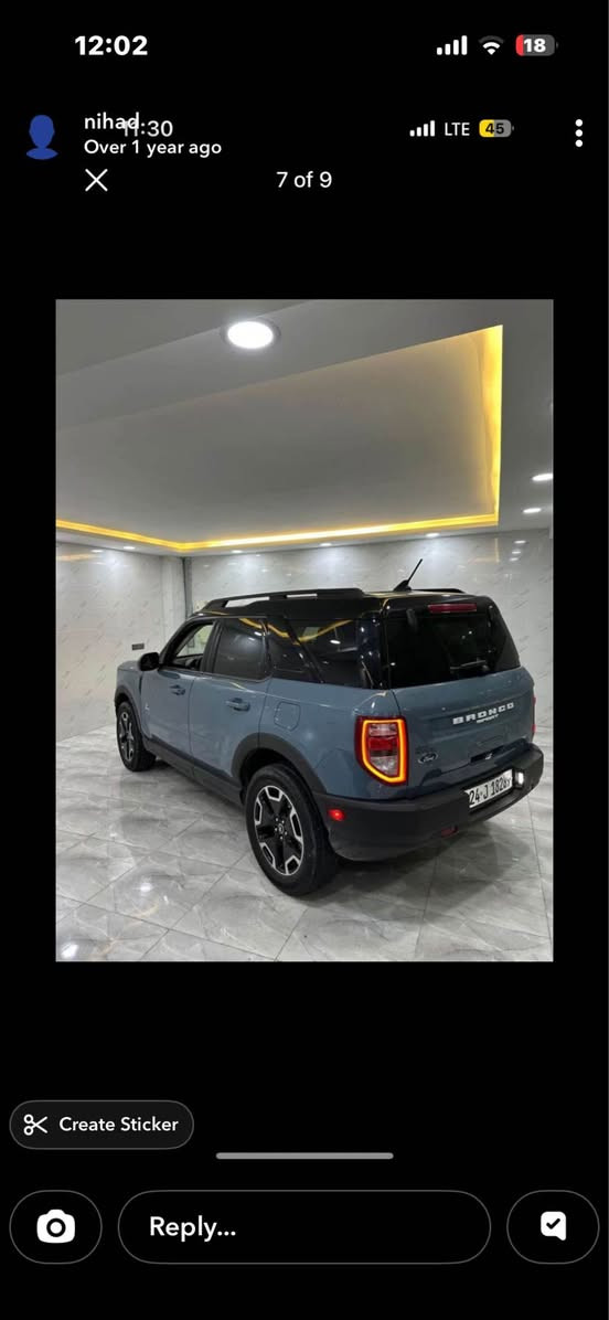 فورد برونكو موديل ٢٠٢١ 
سيارة جملغ صبغ و شبر باب بدون دواخل بدون ارباك كير محرك كهربائيات كل بشرط سيارة محرك ٣ سلندر تيربو سيارة مواصفال فول سقف اسود و شاشة و داخل جلد و رادار و حساس مواصفات هواي سعر ١٤٨ ورقة و ٣ ورقة عليه غرامة و سيارة للبيع و مراوس مكان دهوك *********** دهوك, العراق
