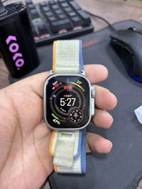 ساعة ابل الترا الجيل الاول بطارية 91 نظيفة جدا سير وكيبل شحن اصليات بد...