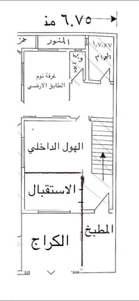 عقار للبيع في جانب الكرخ مساحة١٠٨ م واجهه ٧ الا ربع متر  - للي يدور وا...