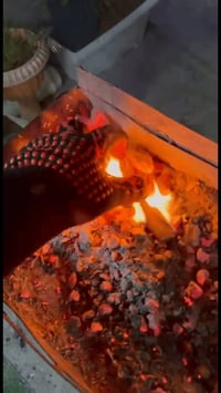 🔥 ودّع حرارة الشواية والفرن بدون خوف!  كفوف مقاومة للحرارة بتصميم لهب ...