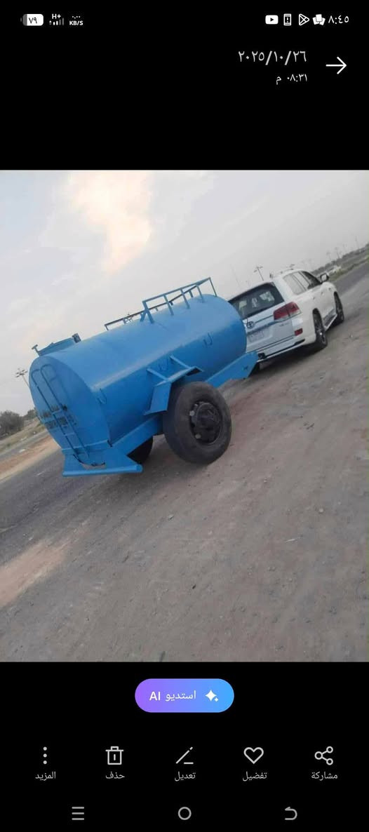 مقطورات والخزانات بكافت الحجام  والتانكيات للبيع في مغلون درجه اولى دنكير تاير 22 شاصي بلادي السعه 5000 او 3500
المكان الشوملي قرب السريع الدولي على الشارع العام قرب المحطه البهاء مدخل الشوملي
للاتصال على ***********
توجد خدمات توصيل لكافه المحافظات
