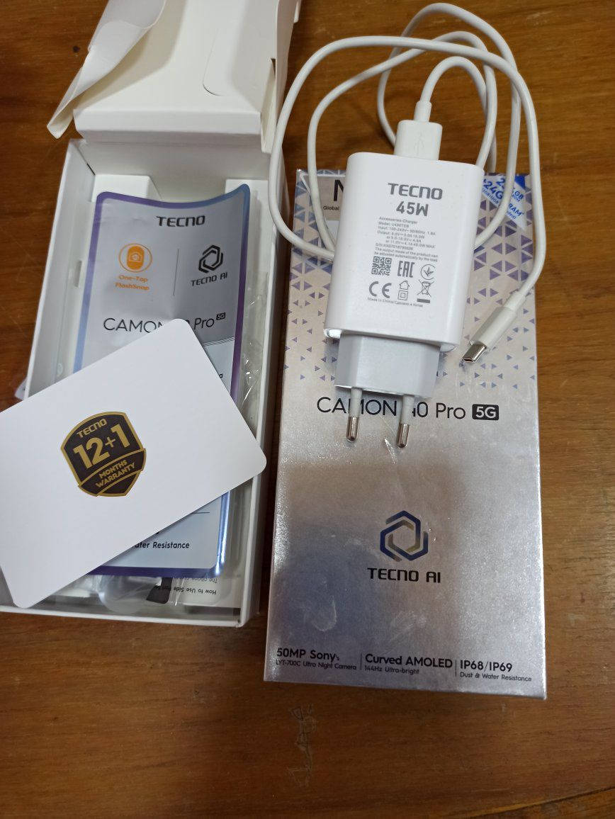 تكنو كامون 40 برو فايف جي
ذاكرة 256 رام 12+12 
نضيف حيل مستخدم شهر واحد 
سعر خاص


**إذا كنت صاحب هذا الإعلان وتريد حذفه لأي سبب، رجاءا أرسل رسالة إلى الدعم الفني**