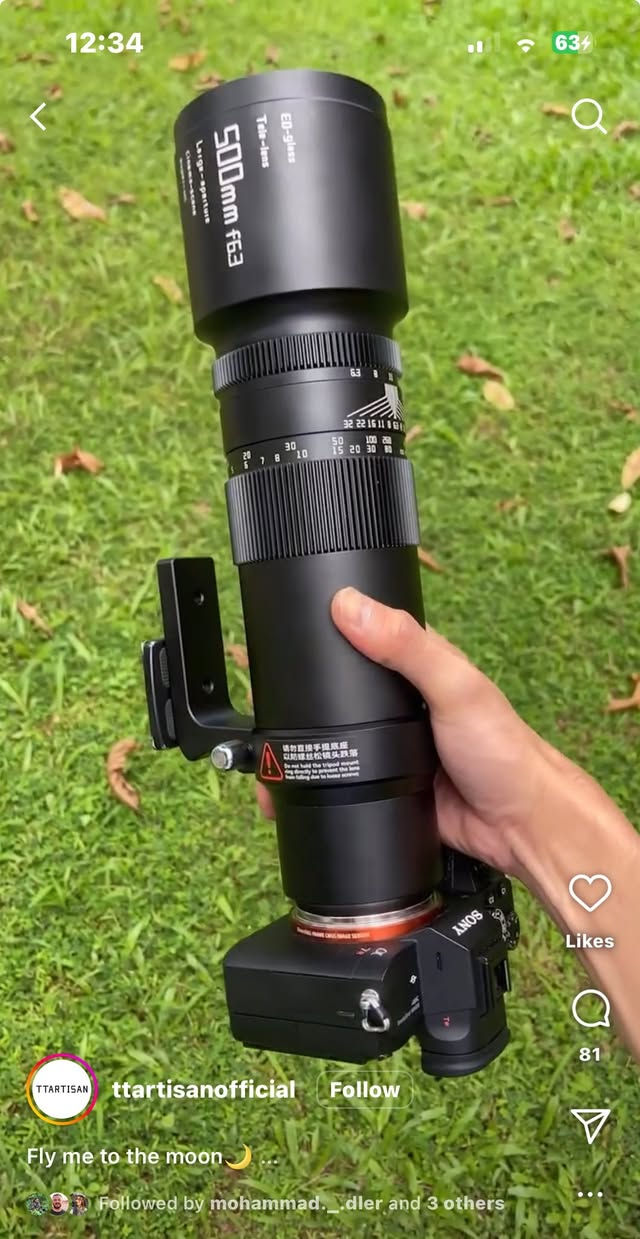 500mm f6.3
Sony E-mount


**إذا كنت صاحب هذا الإعلان وتريد حذفه لأي سبب، رجاءا أرسل رسالة إلى الدعم الفني**