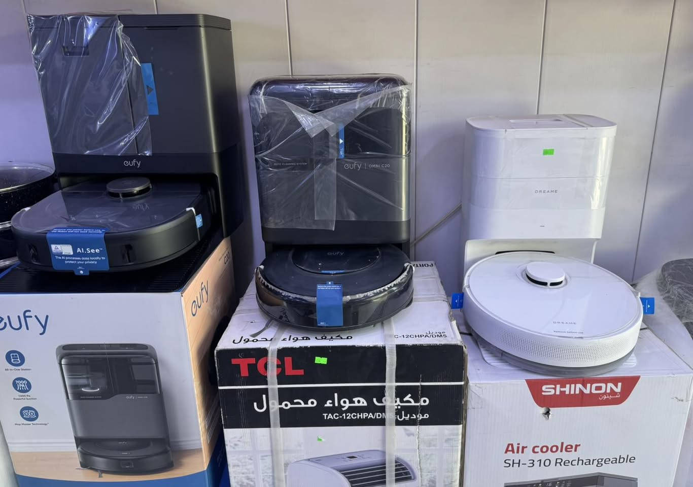 يعلن معرض حميد عن وصول
مكنسة روبوت يوفي من شركة انكر
 X10 proOmni 
و Omni C20
مسح وكنس وتنظيف الروبوت ذاتي
ضمان سنتين 
ومكنس روبورت دريم  D10 plus Cen 2 
مسح وكنس وتنظيف الروبوت ذاتي بضمان سنتين 
لطلب والاستفسار الاتصال عل الأرقام 
***********
***********
أو زورونا في موقعنا السيدية نزلت جسر الجادرية نهاية الفرع المقابل لكلية البيان سابقاً مدرسة الرازي حالياً 
يوجد نظام الأقساط لأصحاب كي كارد الرافدين 
يوجد توصيل لكافة مناطق بغداد والمحافظات
