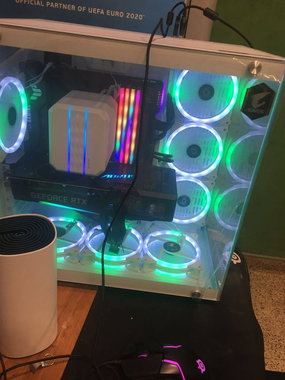 CASE XIGMATEK AQUARIUS PLUS WHITE 7FAN RGB
@الجميع
M B ASUS B560M-PLUS TUF GAMING WIFI 1200 LGA

CPU Ci7 11700 2 5/16M 8C 1200 TRAY

FAN COOLING AIR ALSeye M90 WHITE

RAM ddR+ kiT 2X8GB 3733 GIGABYTE AORUS WITH DEMO

sSD 128 GB LEXAR SATA

H.D S¥S 1.0 TB NEW

VC NVD GIGABYTE RTX 3070 AORUS MASTER LHR 8/ 256

PSU SEGOTEP PCIE5 750 ₩ S0PLUS GOLD BLACK

SW WINDOWS 11 PRO STICKER F

***********
