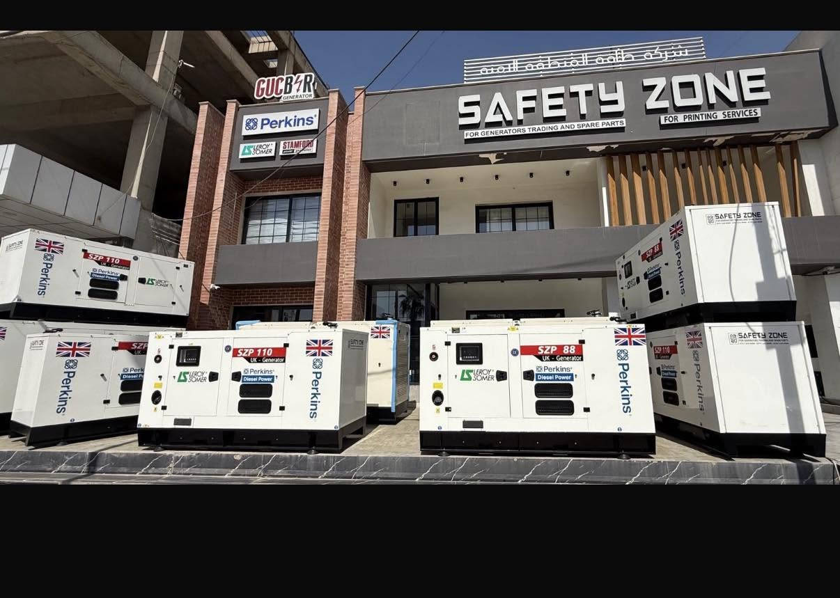 ‏SAFTY ZONE لتجارة مولدات بيركنز الانكليزي من احجام ( ٣٠ كي في الى ٢٥٠٠ كي في ) محرك انكليزي توليد ليروي سومير فرنسي كاتم ٨٠٪؜ او ١٠٠٪؜ مع ضمان سنة او ١٠٠٠ ساعة تشغيل أيهما الاقرب . والمولدات تكون مصدقة من السفارة العراقية 
📍العنوان اربيل شارع ستيني قرب ترافيك مخمور .للاستفسار واتساب او اتصال . 
‏Korek :. ‪+964 751 032 5202.    
‏Asia    :. ‪+964 770 008 0018‬

SAFTY ZONE …
For Perkins generators trading .
Size ( 30kva - 2500kva ) .
Engine UK🇬🇧.
Altarnator leroy somer france 🇫🇷.
Control panel DSE  model 6120 .
Warranty 1 year or 1000 hours which is nearest .
📍Location erbil 60M near makhmour traffic 
For more info call WhatsApp available 
📲+964 751 032 5202
📲+964 770 008 0018

