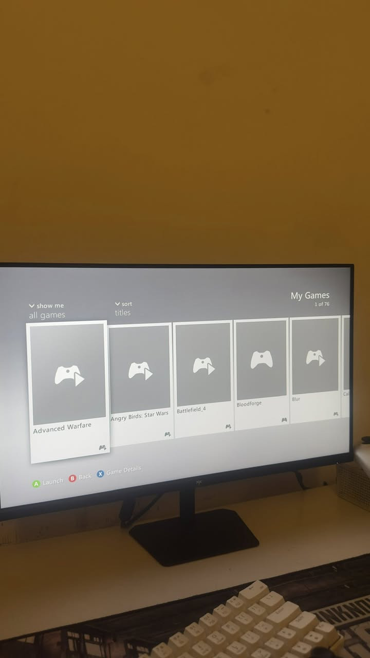 اكس بوكس ٣٦٠
Xbox 360 
للبيع
 مع كامل الاسلاك + يدة واحدة
بيه 76 لعبة 
سعره 100 الف وبيه مجال🌹


**إذا كنت صاحب هذا الإعلان وتريد حذفه لأي سبب، رجاءا أرسل رسالة إلى الدعم الفني**