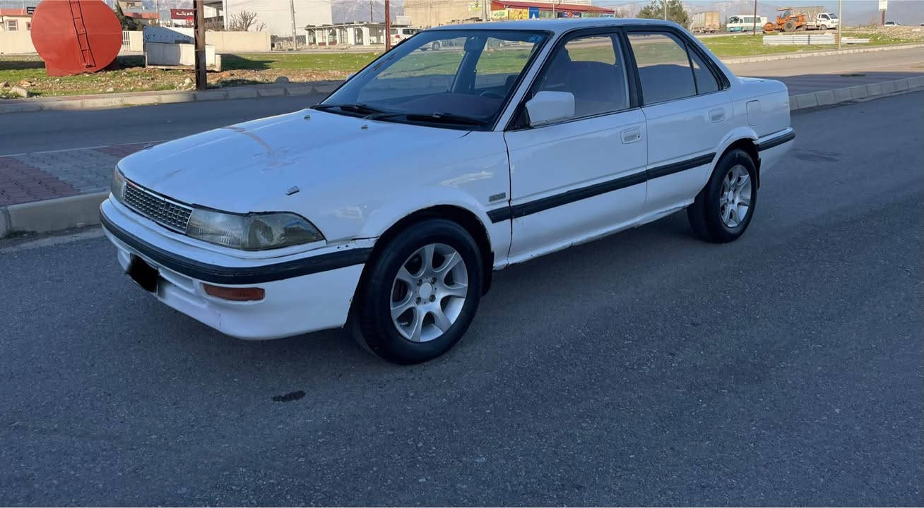 كرولا موديل١٩٩١
مةكينه بةخ و گير اوتوماتيك
سةنةويي وةكالة
بةشةرتي كيشةي مةدةني 
ناو سور
جام كارةباي
توندو تول
چوار تاو ويليي خاوين
دةعم ليدران برانةووة
ريزيوي نيه
بي بوياغة
سعري
21$
*********** بشدار, السليمانية
