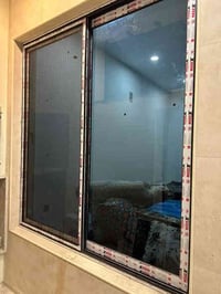 الحمدلله تتم النعم...... تم اكمال عمل شبابيك سلايد ٧.٥سم ري تركي ثقيل ...