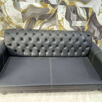 ديوان 3 قطع ديوان مكتبي حديث جلد مستعمل ميز أربع قطع وكبير حيل معه كرس...