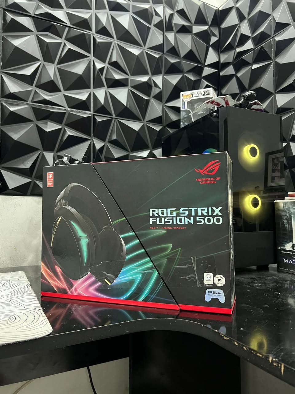 سلام عليكم سماعة ROG STRIX FUSION 500 للبيع نظيفة بدون خلل او بدون ضرر مو مال امزون السعر خاص 
مكاني بغداد الشعب
رقم ***********
