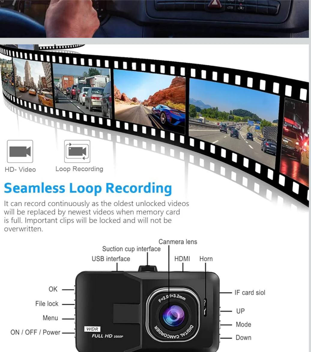 تقنية الاتصال اول تم 8الاف دينار

USB

الميزات الخاصة

مستشعر G، رؤية ليلية، مراقبة أثناء الركن

دقة تسجيل الفيديو

1080p

المكونات المرفقة

زر التقاط الصور

كاميرا أمامية للسيارة بدقة 1080p عالية الوضوح وزاوية رؤية واسعة 120 درجة: تأتي الكاميرا بشاشة عالية الوضوح مقاس 3 بوصات ومستشعر متطور بدقة 1080p عالية الوضوح لتسجيل الفيديو ليلاً ونهاراً. مزودة بكاميرا بزاوية رؤية واسعة 120 درجة، مما يقلل من النقاط العمياء ويلتقط المزيد من التفاصيل، ويسجل كل لحظة من لحظات القيادة لتوفير تجربة ركن أكثر أماناً وراحة.

التسجيل الحلقي ومراقبة الركن على مدار 24 ساعة: عند وقوع تصادم، تقوم الكاميرا الأمامية للسيارة تلقائياً بحفظ وتأمين اللقطات المهمة المسجلة حالياً، والتي تكفي كدليل في حالة وقوع حادث.  تسجل كاميرا لوحة القيادة في السيارة الملفات على بطاقة ذاكرة microSD بشكل متواصل، حيث يتم حذف الملفات غير المستخدمة تلقائيًا عند امتلاء البطاقة. لذا، لن تنفد مساحة التخزين لديك أبدًا.


**إذا كنت صاحب هذا الإعلان وتريد حذفه لأي سبب، رجاءا أرسل رسالة إلى الدعم الفني**