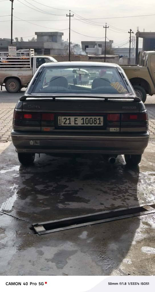 السلام عليكم
مازدا موديل 1988
السنويه ماساقطه لحد شهر 11/2026
طايرات جديده 
بدون ضرر 
صبغ جمالية فقط 
الدواخل خير من الله نضيف 
تخم صدر امامي خلفي جديد
السعر 45 و مجال بسيط
للستفسار 
***********
*********** كركوك, العراق
