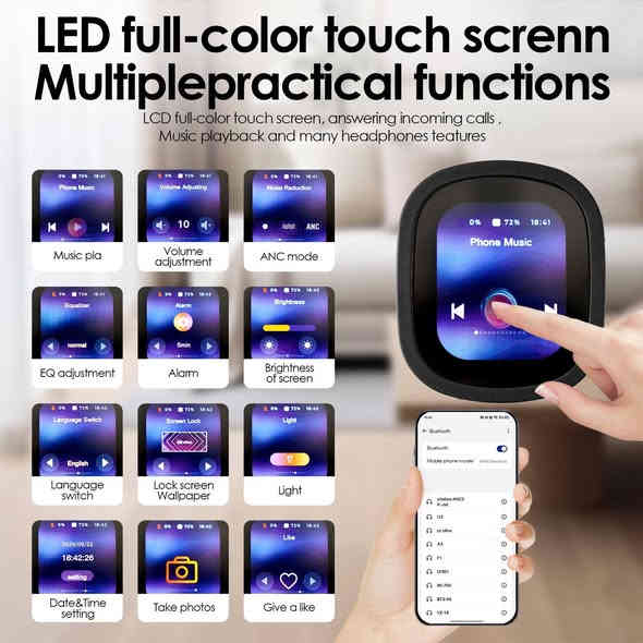 سماعة تجي بيها شاشة لمس تنفصل عن السماعة 
تحتوي على ميزه عزل الصوت anc 
جديده السعر 60 الف فقط
متوفر توصيل لجميع المحافظات ***********
