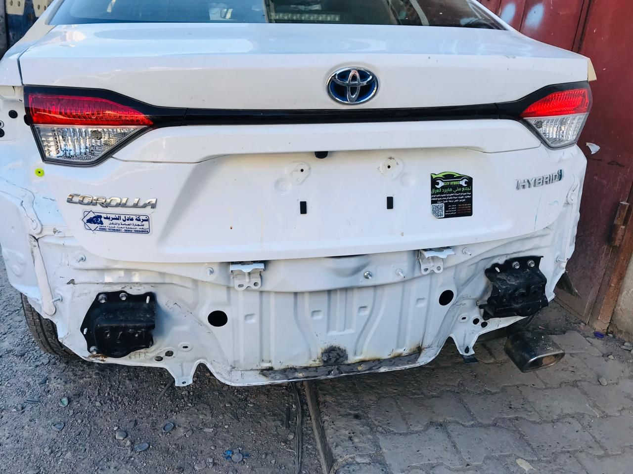 سلام عليكم كورلة هايبرد موديل 2020 وارد امريكي حادثه جاملغات خلفيه فقط بدون اي ايرباك كل لتفاصيل ولصور منزلهن بلمنشور بيع فقط  السيارة بئسمي تحويل مباشر السعر 143 ورقة وبيه مجال بسيط لعنوان علي لصالح قرب مجمع رويال ستي أو الكاظمية الطي ***********
