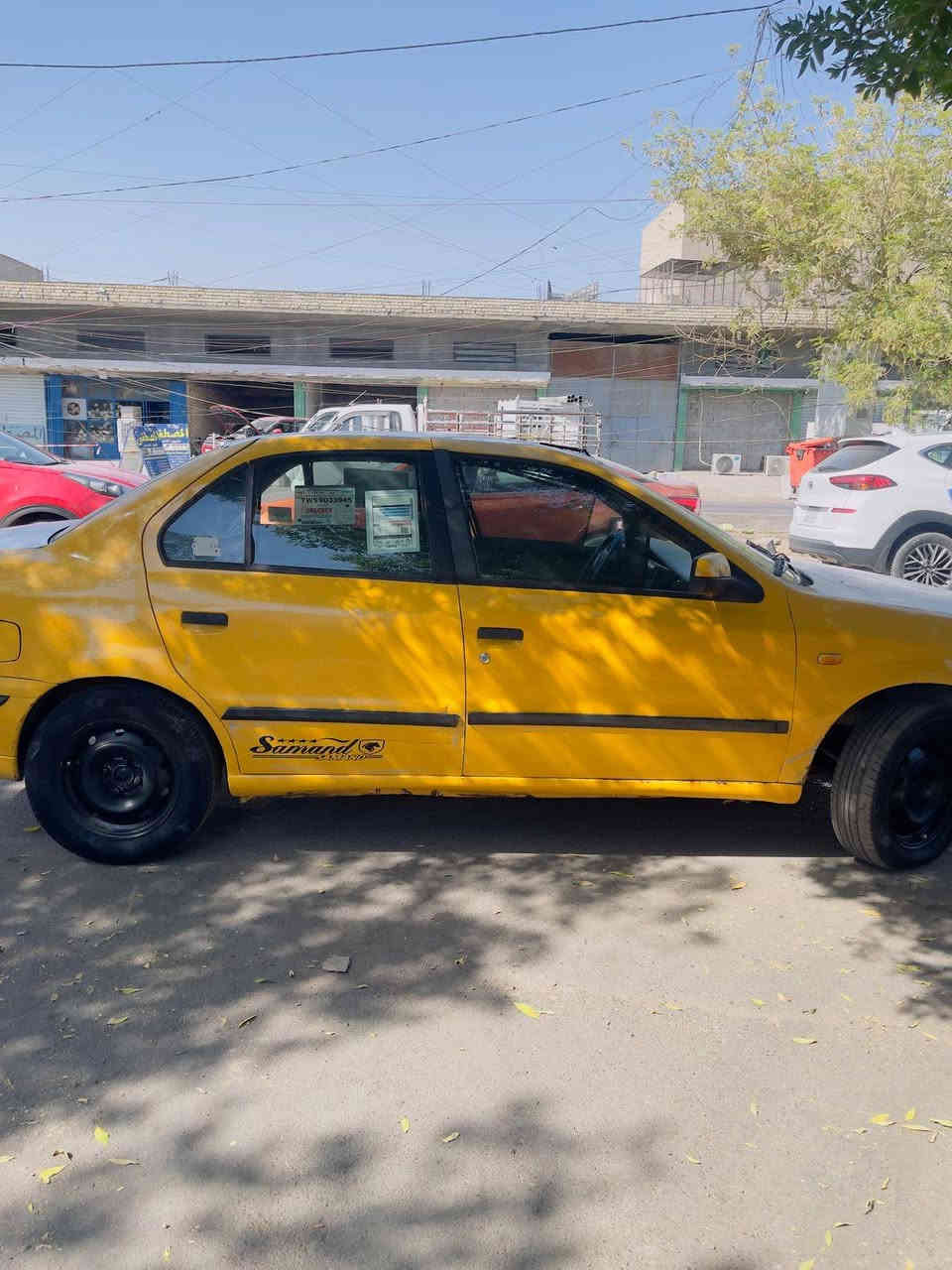 سلام عليكم سياره سمند موديل ١٢ مكينه كير فرنسي رقمه حالين نكلزي هزه غرامات هيه مصفره بسمي مكاني بغداد زعفرانيه هاذ رقمي ***********
