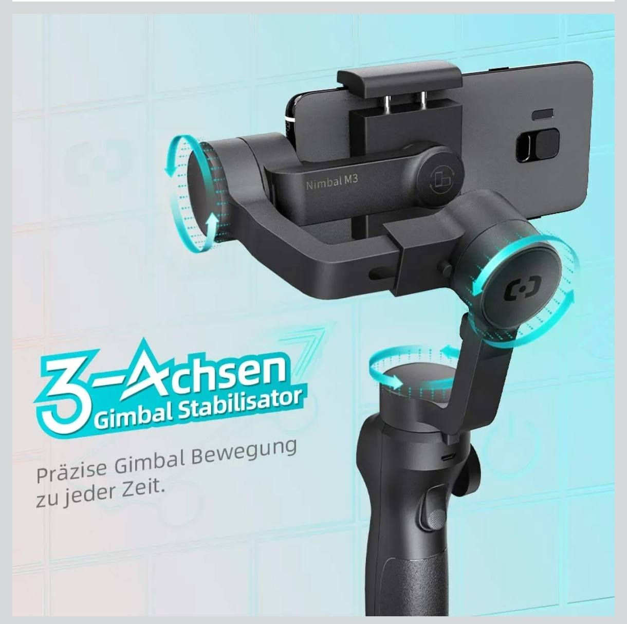 متوفر ستاند تصوير گمبل 3 محاور موديل VanTop Nimbal M3
جهاز VanTop Nimbal M3 هو مانع اهتزاز (Gimbal) ثلاثي المحاور مصمم خصيصاً للهواتف الذكية، ويساعد على التقاط فيديوهات سينمائية
ناعمة وسلسة وبدون أي اهتزازات أثناء الحركة.
خاص واتساب ***********
