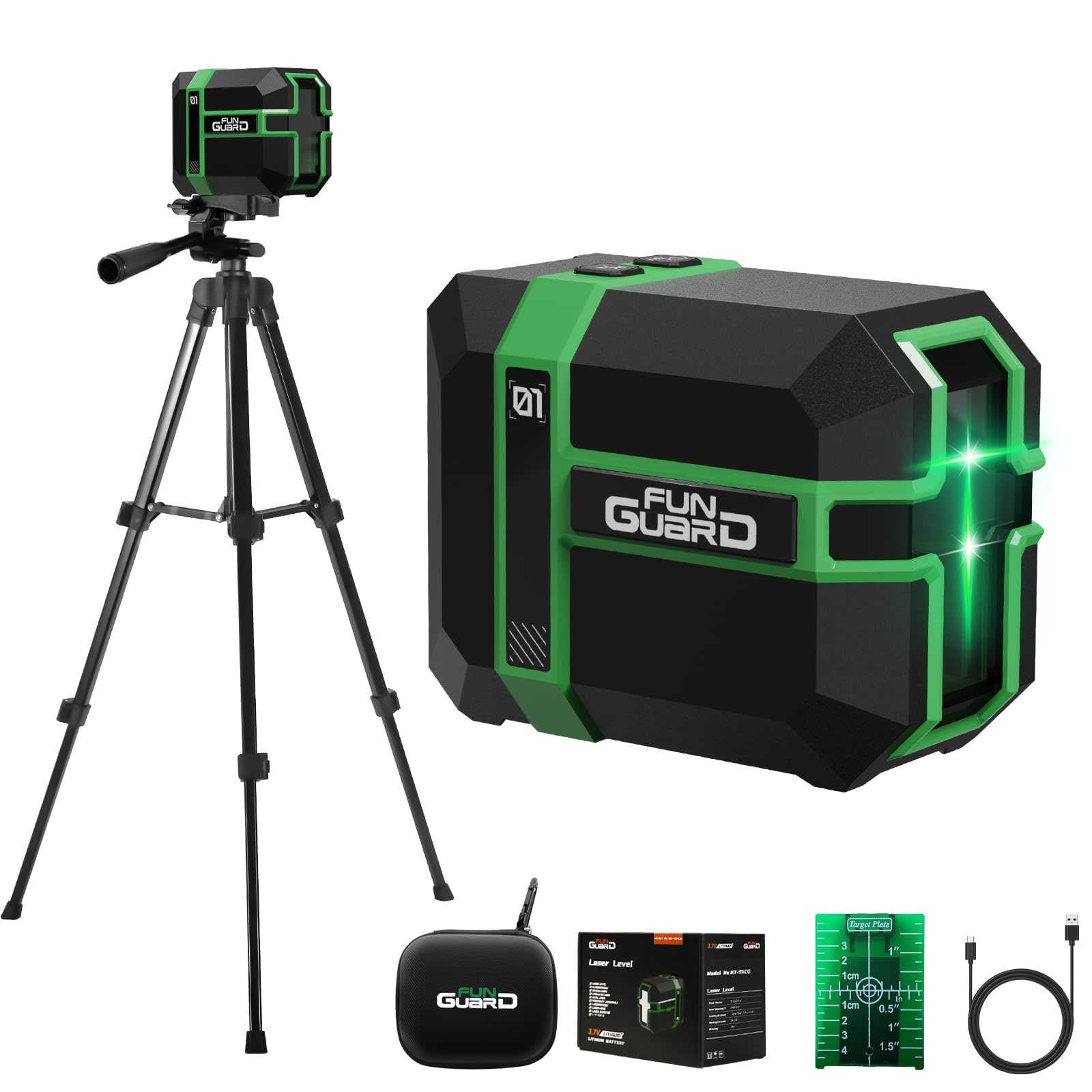 كبان ليزري جديد
هذا هو مستوى ليزر متقاطع من Funguard باللونين الأسود والأخضر.
يتميز بوحدة ليزر مزدوجة تسمح بالإسقاط المتزامن أو المنفصل للخطوط الأفقية والعمودية. 
يغطي زاوية أفقية ورأسية تبلغ 120 درجة. 
يحتوي على بطارية ليثيوم بسعة 2600 مللي أمبير في الساعة يتم شحنها عبر كابل USB-C. 
السعر 75 الف 
*********** واتساب
