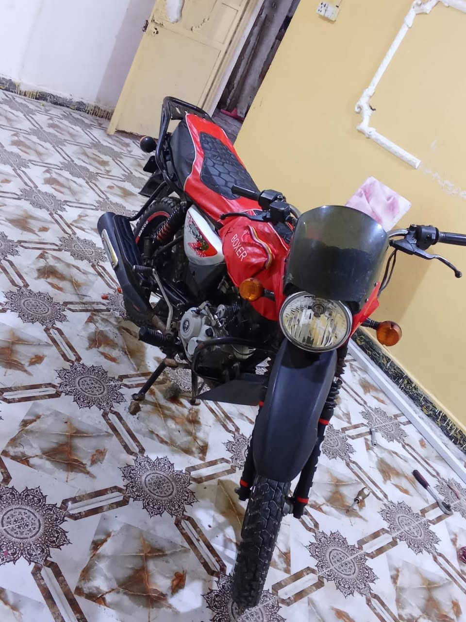 السلام عليكم بوكسر فحل بسمي رقم نكليزي موديل ٢٢ طالعة ب٢٣ دراجة مال جناي مجفتة شركة غراض شركة تاير خلفي جوبلس كهربائيات كلها شغالة دهن اديرلها امزويل كل ١٠ تيام بس صارلي فترة تاركها دراجة عندي سيارة وما مستخدمها ابيع شرط شرط شرط يحول ما تحول لا تخابر مو شراي هم لاتعبني شراي بخدمتك مكاني قبلة رقم *********** : سعر ٢وربع قفل 🔒
