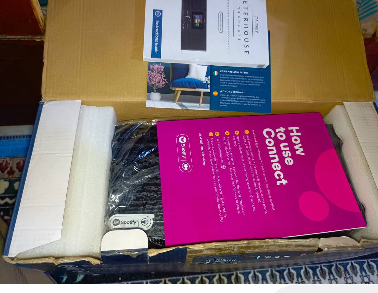 راديو انترنت واي فاي
شاشه ملونه
بلوتوث 👉
منفذ اواكس 👉فلاش يشغل صوتي 👉
موجه DAB Plus
طقس 🌡️
منبه وساعة 
ستيريو مضخم صوت قوي جدا
ريموت تحكم 🎚️
محوله خارجيه ١٢ فولت
لوك جديد كارتون مامفتوح شرط يوصلك
كامل ملحقات كارتون ومحوله وريموت وكتالوك
اي استفسار بعد تعليق يوصلك السعر وبالخدمة 🌹


**إذا كنت صاحب هذا الإعلان وتريد حذفه لأي سبب، رجاءا أرسل رسالة إلى الدعم الفني**