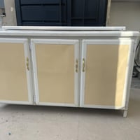 كاونتر المنيوم ثقيل الارضي والمعلق 2 متر والسنك 160 سم السعر 300 الف ق...