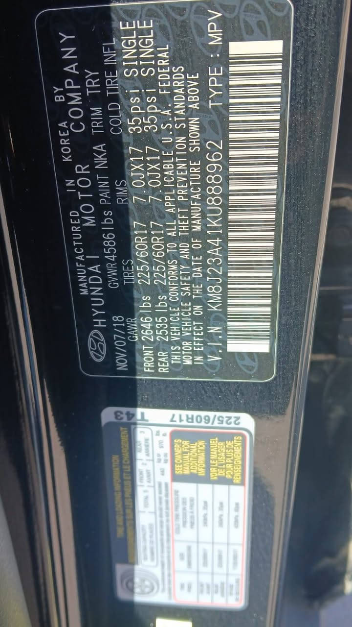 توكسان موديل ٢٠١٩ للبيع
حادثهه غرق
السعر ١٤٥
مكاني شارع فلسطين تقاطع التركماني متواجد من ال٩ الصبح لل٦ العصر 
***********
