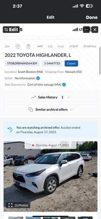 هايلاندر V6 • ٢٠٢٢ • ٨٠٠٠٠ كم