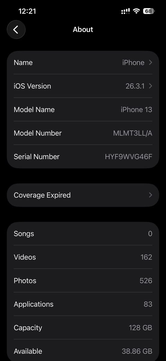 📱 ايفون 13 – 128GB
جهاز نظيف جداً استخدام شخصي

🔋 صحة البطارية 96%
📌 مرفوعه البطاريه وليست مستبدله ولا مبدل – كلشي أصلي
📸 الكاميرا والشاشة بحالة ممتازة
💼 استخدام خفيف جداً

📦 ويا [كرتون / شاحن]

💰 السعر 400,000 نهائي
📍 الموقع: البصره

⚠️


**إذا كنت صاحب هذا الإعلان وتريد حذفه لأي سبب، رجاءا أرسل رسالة إلى الدعم الفني**