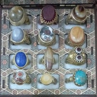 محابس نحاس • أحجار طبيعية • ٢٠ قطعة