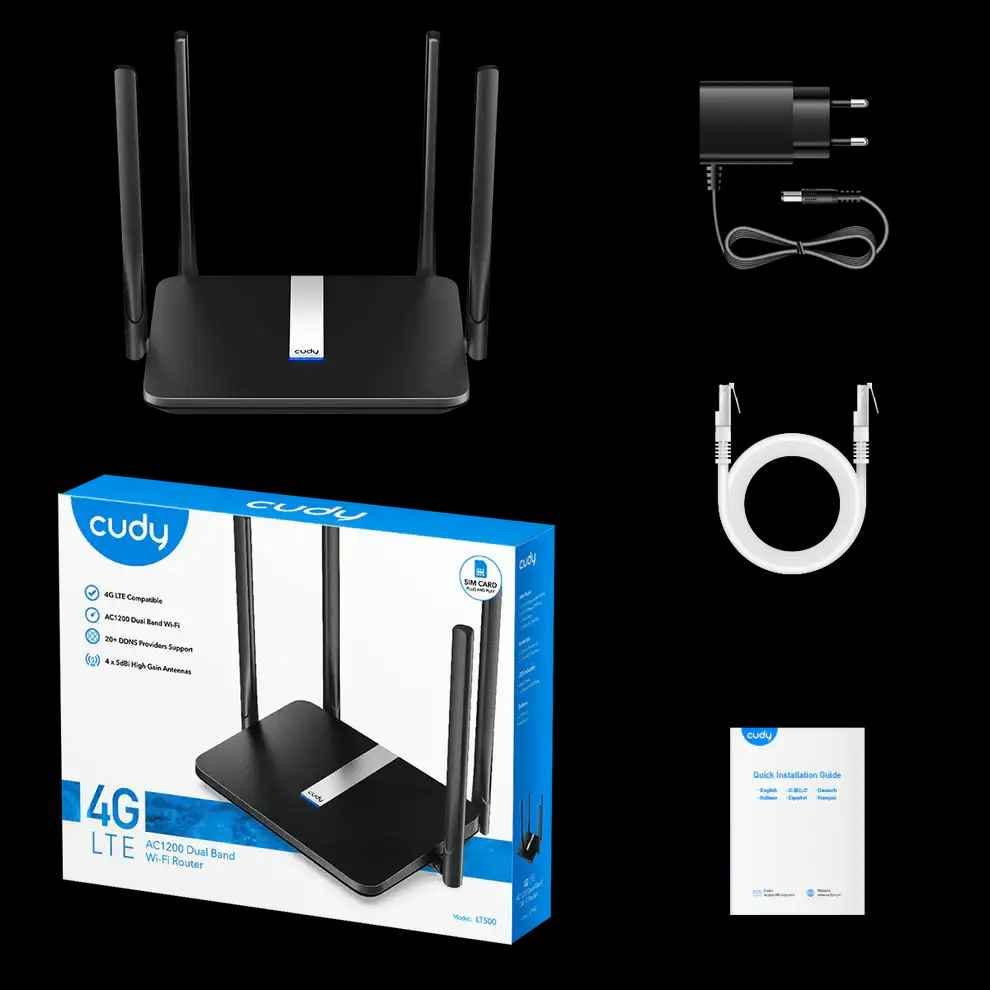 راوتر كودي AC1200 ثنائي الموجات  4G LTE مودم مع فتحة بطاقة SIM ، شبكة واي فاي 1200 ميغابايت بالثانية ، شريحة كوالكوم EC25-AFX ، هوائيات 5dBi عالية الكسب ، DDNS، VPN، Cloudflare

السعر 50  يوجد توصيل جميع المحافظات السليمانية, العراق


**إذا كنت صاحب هذا الإعلان وتريد حذفه لأي سبب، رجاءا أرسل رسالة إلى الدعم الفني**