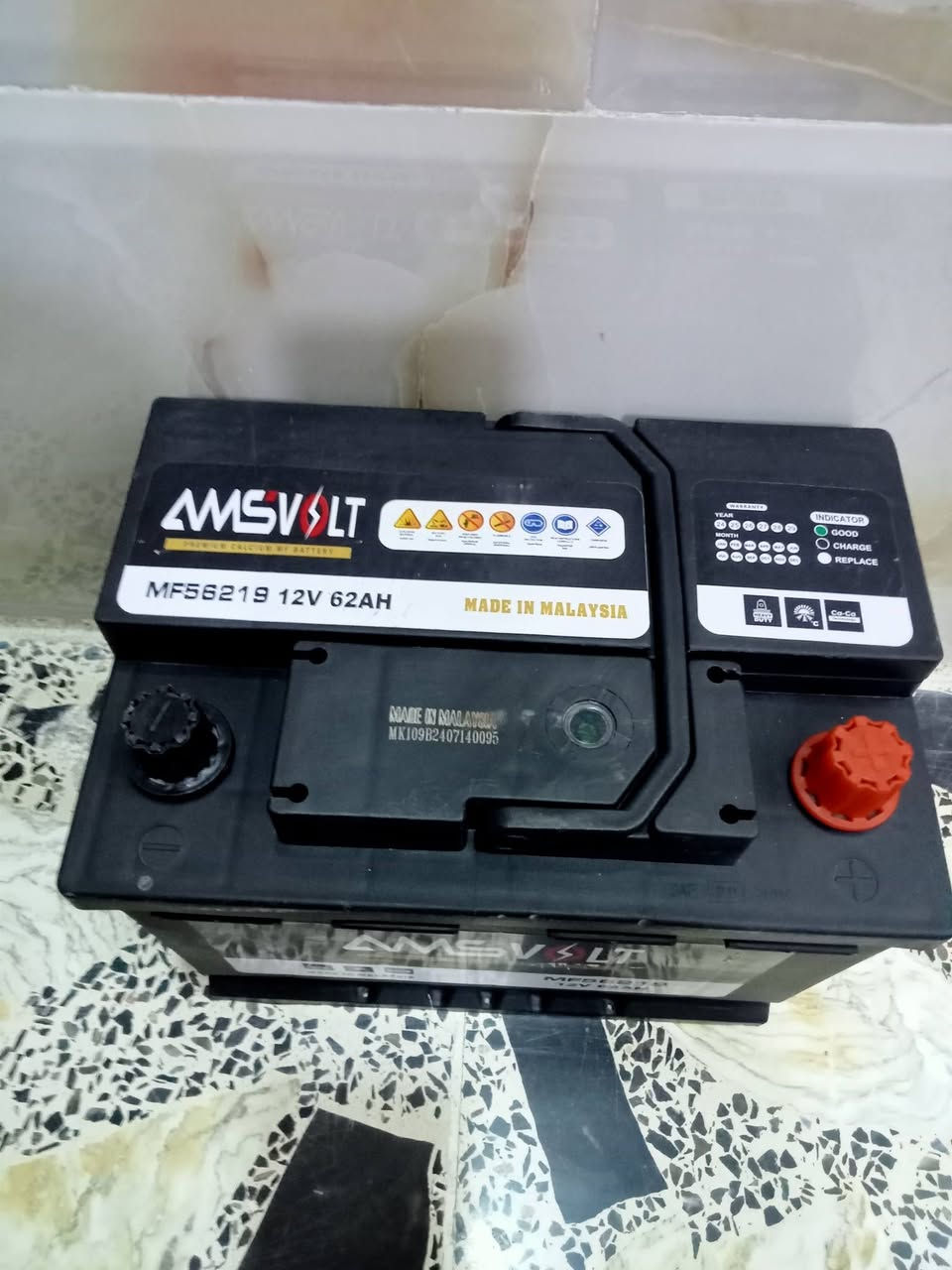 بطاريه للبيع حجم 62 امبير رايدا ب 25 الف ولقديم عنواني بغداد جميله رقمي *********** شرط ضمان اطيك بي ملاحظه ابيعلك مستخدم مستخدم ماليزي اصلي
