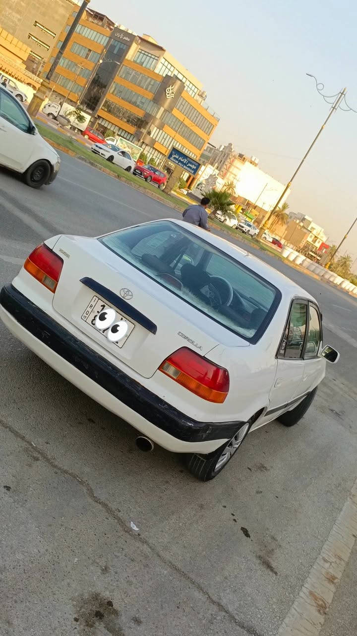 كورلا موديل /١٩٩٦ بزون
رقم بغداد انكليزي باسمي 
هزه جديدة ///تحويل مباشر 

منظومة بانزين جديدة نوزلات بلكات واير بلكات حساسات كامله شغاله فيتبم نوزلات جدد 
باتري جديد
 
محرك لاتنقيص ولا تبخير 

صبغ كم قطعه حزام حزام بس ابيعلك( عام )
تبريد شغال ❄️
حدادية حلوة 
دوشمه جديده
كهربائيات  شغاله

*********** / كربلاء المقدسه
