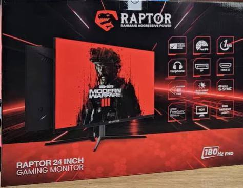 السلام عليكم عندي شاشة جديدة ما مستعمله لاسق الشركه للبيع 
 من شركة رابتور 
Raptor rahman
180hz 
IPS 
24inch 1ms
G-sync
Free sync 
HMDI 2.1 
Anti glare 
اني اشتريت الوحدة ب 115 مكاني بغداد


**إذا كنت صاحب هذا الإعلان وتريد حذفه لأي سبب، رجاءا أرسل رسالة إلى الدعم الفني**