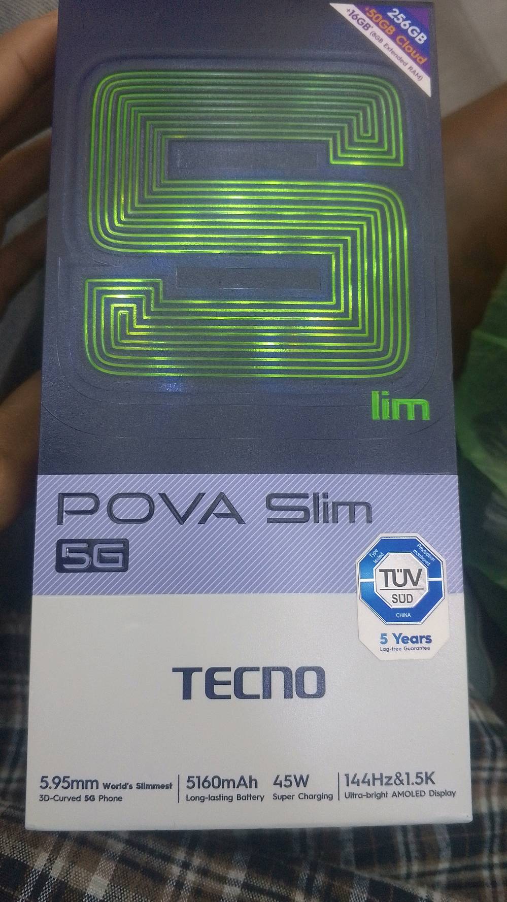 ببيع موبايل TECNO Pova Slim 5G بوضعية جداً ممتازة وبدون أي خدوش. الجهاز يتميز بذاكرة تخزين 256GB وكاميرا عالية الأداء. بطارية بسعة 5160mAh مع شحن سريع 45W. الشاشة نوع AMOLED وبمعدل تحديث 144Hz لتجربة مشاهدة سلسة. 

إذا مهتمين، مستعدين نتفاوض على السعر.
