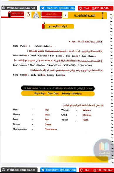 استنساخ طبق الأصل وبدقة عالية بالوضوح
طبع ملزمة اللغة الإنكليزية
الصف الثالث متوسط
طبعة حديثة ٢٠٢٦
للأستاذ احمد فوزي
سعر الملزمة٥٠٠٠ ألف دينار وتوصيل مجاني داخل منطقة الوردية والجعاره وقضاء المدائن وجسر ديالى القديم للطلب مراسلة الصفحة الرئيسية او المراسلة عبر واتساب ***********
