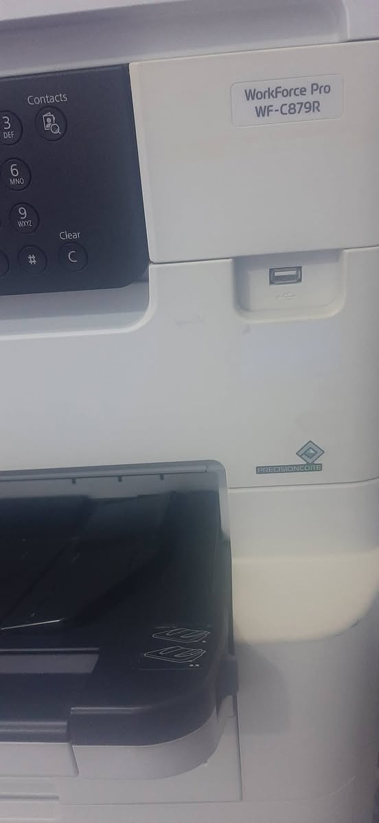 تحية طيبة 
متوفر طابعة ملونة نظيفة جدا والتفاصيل :
‏Epson WorkForce-C879R
A3+ | A3 | A4 | A5
السعر:1,100,000 (مليون و100 الف دينار) 
🔴 طابعة اقتصادية احترافية
🔴 طباعة -استنساخ - فيدر دبل سكنر وجهين
🔴 حجم الورق A3+/A3/A4/A5
🔴 عربة مع مجموع 4 مجرات ورق  
🔴 اربع الوان
🔴 تحتوي على خزان قابل للحقن 500 مل 
🔴 طباعة  واي فاي من الحاسبة والموبايل 
🔴 سرعة الطابعة 34 بالدقيقة درافت و 25 صفحة بالدقيقة جودة ستاندر
🔴 تحتوي على مجر خلفي لطباعة الورق السميك حتى A3+
🔴 يمكن استخدام و طباعة ورق فوتو و ورق عادي لغاية 300 غم 
🔴 دقة الطباعة 4800x1200 dpi
‏مكاني : بغداد


**إذا كنت صاحب هذا الإعلان وتريد حذفه لأي سبب، رجاءا أرسل رسالة إلى الدعم الفني**