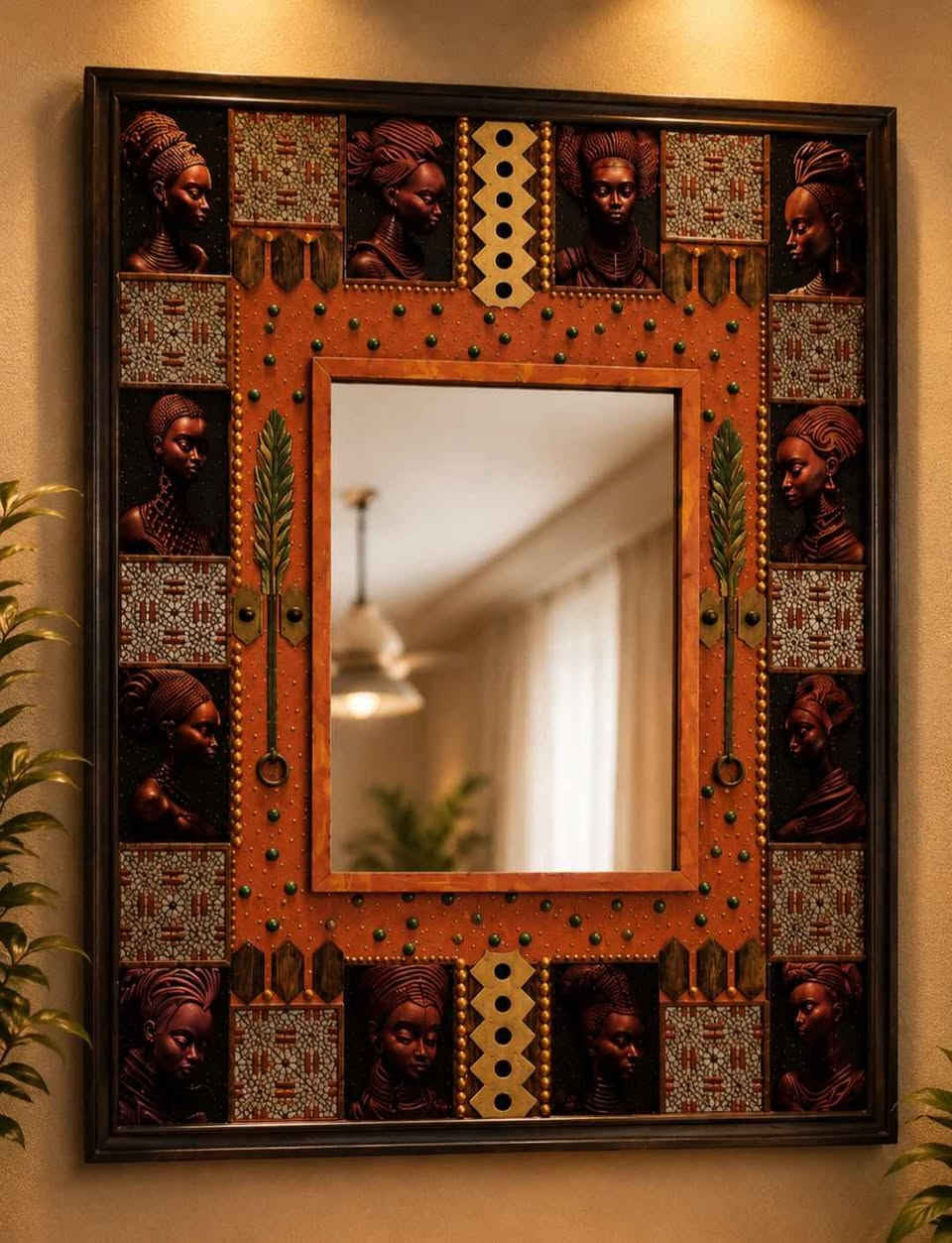 مرآة حائط أفريقية فاخرة – 90 × 70 سم
مرآة ديكورية مميزة بتصميم مستوحى من الفن الأفريقي القبلي، مزينة بوجوه أفريقية  وتطعيمات موزاييك هندسية وتفاصيل معدنية زخرفية دقيقة. تجمع بين الطابع الفني والأصالة لتكون قطعة لافتة تضيف دفئًا وشخصية مميزة لأي مساحة.
المقاس: 90 × 70 سم.
تتميز بتفاصيل يدوية للبيع بسعر لا يقارن للتواصل موبيل وواتساب ٠١٠٢٣٣٤٢٢٣٣ القاهرة, مصر


**إذا كنت صاحب هذا الإعلان وتريد حذفه لأي سبب، رجاءا أرسل رسالة إلى الدعم الفني**