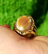 خاتم • جزعة عسليه يماني • قياس ٢٢-٢٣