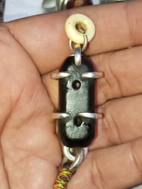 قلادة فضة • حجر سلوى • قديمة أصلية