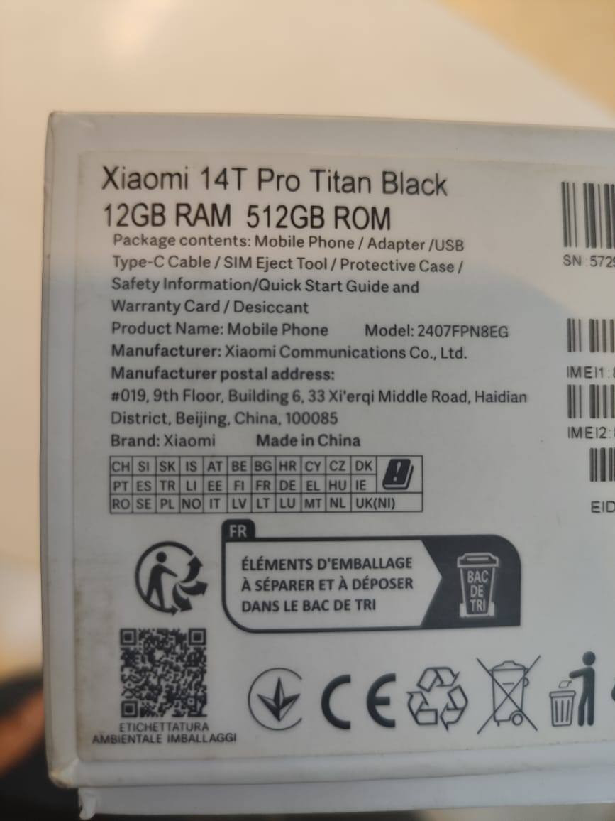 شاومي 14T pro
مستخدم اسبوعين جديد  سعر مناسب 
نسخه عالميه ضمان 18 شهر ايتي لوبي
ذاكره 512 عشوائية 12

تواصل ***********
