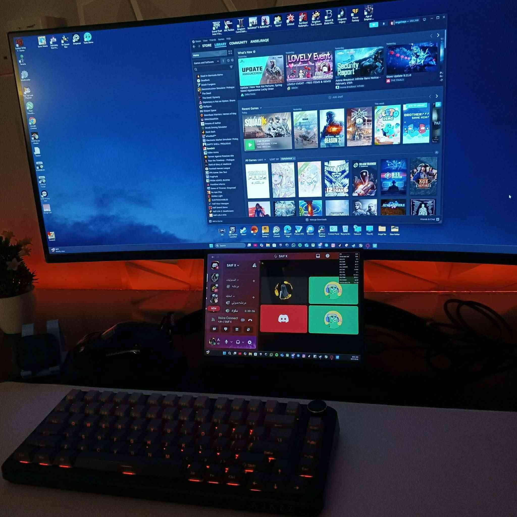 شاشه ثانويه حجم 15
كامل الملحقات كيبلات كارتونه وبيها سماعات داخليه
ومنفذ سماعات خارجيه
السعر ة 60 ألف شامل التوصيل قفل🔒
واتساب ***********
