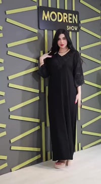 دشداشة كشمير • سواد فاحم • مقاسات L-XL-XXL