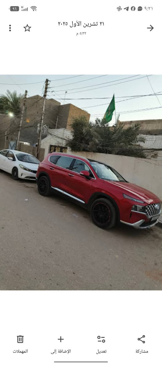 السلام عليكم 

للبيع هيونداي سنتافي 2022 فئة ( كالكرافي 1/1 ) 

فول مواصفات (VIP) اعلى خط انتاج

السيارة رقم بغداد  الجديد بأسمي  

 ماشيه 61الف 
حادث نص الجاملغ و نص البنيد بدون دواخل صور الحادث بل منشور
المواصفات :

محركها 2500 " توربو 281 حصان اقوى عزم من الستة سلندر و اقتصادي

  كير  ٨ نمر  دبل كلج 

تشغيل بصمة و تشغيل عن بعد

بصمة دخول و بصمة خروج

السيارة تتقدم و تترجع من البصمة

فتحة سقف بنوراما 

كامرات 360 درجة

حساس و رادرات 360 درجة 

خاصية الاوتو بارك 

رادار امامي خلفي توقف ذاتي رادار جانبي تنبيه و نقاط عمياء

جميع الكشنات كهرباء 

جميع الكشنات جلد

كشنات امامية تدفئة تبريد 

الكشنات الخلفية تدفئة

كشن سايق خزن وضعيات

مع بردات خلفية بلاد

اشاير بالمري

مري شفط 

مري قلاب مع البك

شاشة كبيرة معَ نظام سماعات هارمن كاردن 16 سماعة

مع نظام Apple CarPlay, Android Auto

ايضاً انارة محيطة داخل السيارة متغيرة الألوان 

مع نظام شحن وايرلس للهاتف

ايضاً اوامر صوتيه

اربع انظمة قيادة (سبورت ،كومفورت ، ثلجي ، سمارت)

عداد السرعة في شاشة السائق يتغير حسب نظام القيادة

مع نظام نزول المنحدرات
لايت امامي اربع عدسات زنون عالي ناصي مع لد نهاري 

بك لايت لد 

اشارة ترحيب عند الاقتراب من السيارة

صندوك شفط كهرباء ايضاً فتح تلقائي 

كامرات اشارة في شاشة السائق 

ويل كب حجم 20

نظام اطفاء و اعادة تشغيل الاقتصادي في الأزدحام 

تدفئة بالستيرن ، شفتات بالستيرن

المواصفات ما تخلص بيها بعد 

السعر اتصل 

 الرقم: (***********) واتساب

مكان السياره نجف
