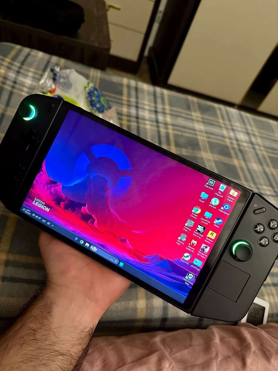 كونسول الكيمنك المحمول
لينوفو ليجن كو Lenovo Legion 1 كامل
الجهاز بالكارتونه كامل مكمل بدون نقص
نضافه جدا عاليه
هارد ٥١٢ كيكا وعندي هارد خارجي ايضا ٥١٢ كيكا مفولين العاب ثنينهم
مستخدم قليل بطاريه تسعينات 
بغداد عنواني الاعلام و متوفر توصيل هم
السعر ٧٢٠ الف
تواصل خاص لو ع رقم بدون واتس
***********
