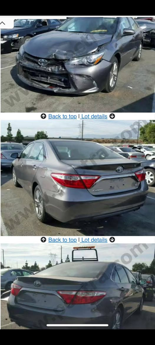 السلام عليكم
كامري موديل 2016 sa بأسمي الضرر كما موضح في الصورة بدون دواخل شرط العنوان الموصل أيسر 
للأستفسار ***********
السعر 145
