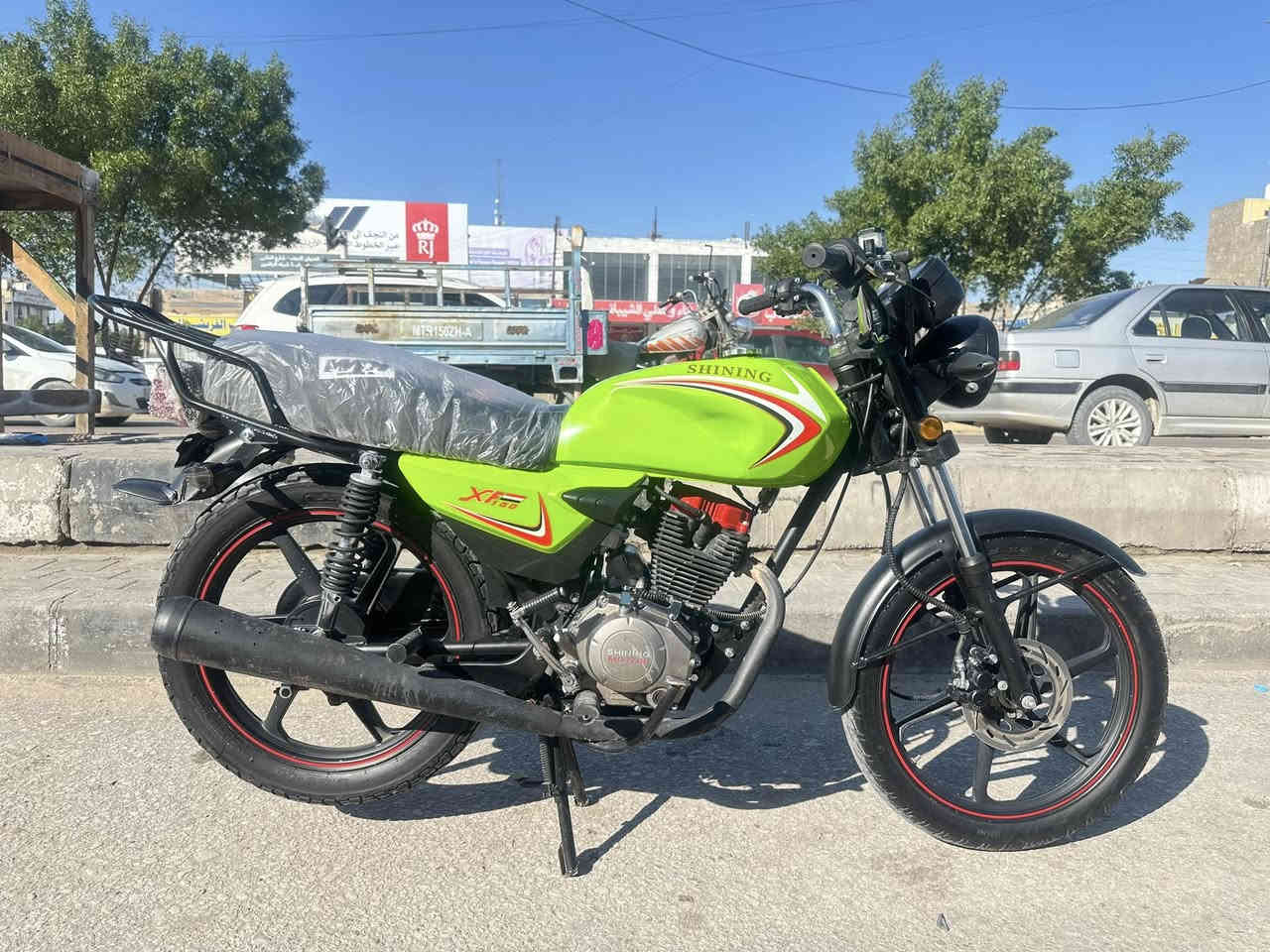 دراجه شاينك البيع رقم وسنويه موديل 2024 جديده كلش كل نقص مابيه كهربائي شغاله كله مكينه ما مفتوحه العنوان نجف حي جامعه السعره واحد 250 بي مجال ***********
