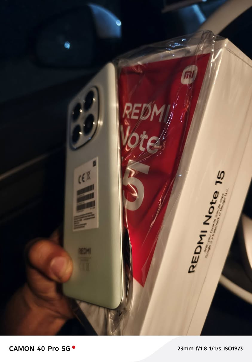 ريدمي نوت15 مامستخدم فقط مفتوح من الكارتون مامشحون كلش دورات شحن 0 بيع أو مراوس سعر 300 هاتف ***********
