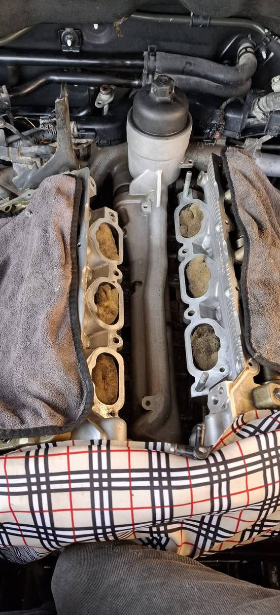 #سيرفز_موهافي
#يالله اليوم شرفني العم العزيز ابو مهدي من البصره  
صيانة وادامة كاملة حمام وغسل مكينه خارجي ازاله جميع الترسبات وتراكم الدهون وتنظيف جميع حساسات المحرك  وتبديل اغلب القطع المستهلكه حسب رغبتة وطلبة 
1.تنظيف حساسات vvt
2.تنظيف حساس الايرفلو
3.تنظيف حساس الماب سنسر
4.تنظيف حساسات الكام شفت
5.تنظيف جويتر 
6.تنظيف ثلاجه الدكشن البارد 
7.تنظيف مسطره النوزلات مع النوزلات خارجي مع المجاول
8.تنظيف قبغ ولفات ومشتقاته وجميع القطع الخارجيه 

وتم تبديل القطع المستهلكه 
١.بلكات
٢.واشر قبغ ولفات 
٣.روله بلاستك
٤.روله حديد 
٥چبن حساسvvt
٦.فلتر شوته 
٧.قبغ زراك دعاميه
٨.قايش
٩.قبغ راديتر
١٠.جوين اعلى
١١.صوندات براد سلندر
تحياتي خادمكم كرار رحيم    ***********
