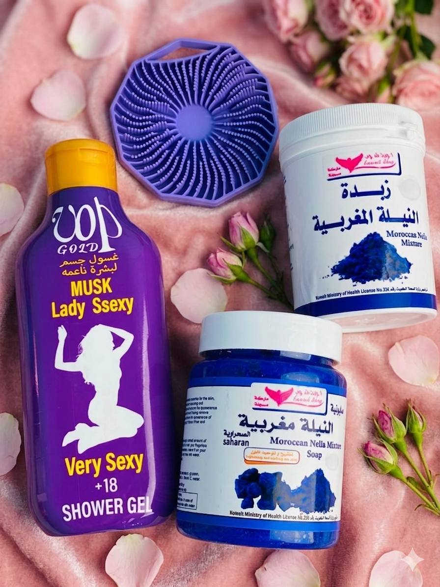جبتلج روتين فاخر يخلي بشرتچ حرير من أول استخدام 😍👇

صابونية النيلة المغربية 🧼💙
تنظف الجسم بعمق وتفتح البشرة وتعطيج إشراقة طبيعية تخليچ تلمعين بدون فلتر ✨

ليفة الجسم 🧽💧
تساعد على تقشير لطيف وتزيل الجلد الميت بسهولة حتى تبين نتيجة الصابونية أسرع وأنعم 🌿

شاور فورمني 🧴🫧
ريحة فخمة وثابتة تخلي جسمچ معطر طول اليوم وكأنج طالعة من سبا 🧖🏻‍♀️💫

زبدة النيلة المغربية 🫙💙
الخطوة السحرية! ترطب بعمق، توحد اللون وتعطي نعومة تخبل ما راح تستغنين عنها

سعر العرض


**إذا كنت صاحب هذا الإعلان وتريد حذفه لأي سبب، رجاءا أرسل رسالة إلى الدعم الفني**
