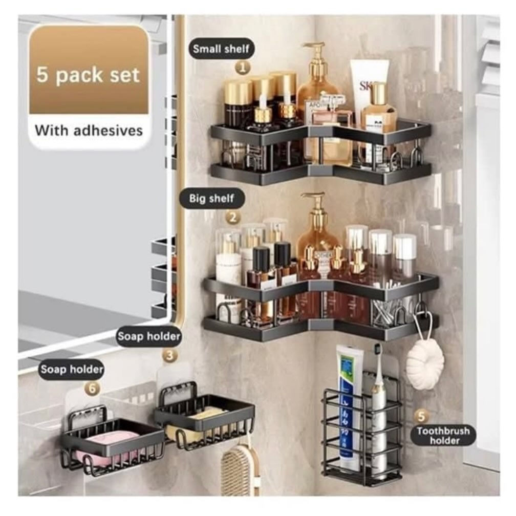 رف تنظيم الحمام العصري - 5 قطع
رتّب مستلزماتك اليومية بأناقة ووفر المساحة بكل ذكاء!
+* المميزات:
تصميم عملي يناسب زوايا الحمام
مقاوم للرطوبة والماء
نثبيت قوي بدون الحاجة للتخريم أو أدوات يجي وياة لاسق التثبيت
مثالي لترتيب: العطور، الكريمات, الصابون، معجون الأسنان،
وغيرها
§ السعر: فقط 22 الف 
• توصيل مجاني إلى جميع المحافظات
العلبة تحتوي على 5 قطع متنوعة الاستخدام
+ للطلب والاستفسار:
واتساب / اتصال:
***********

العنوان بغداد شارع فلسطين قرب جسر الطالبية
#حمام 
#تنظيم 
#ترتيب 
#اناقة
